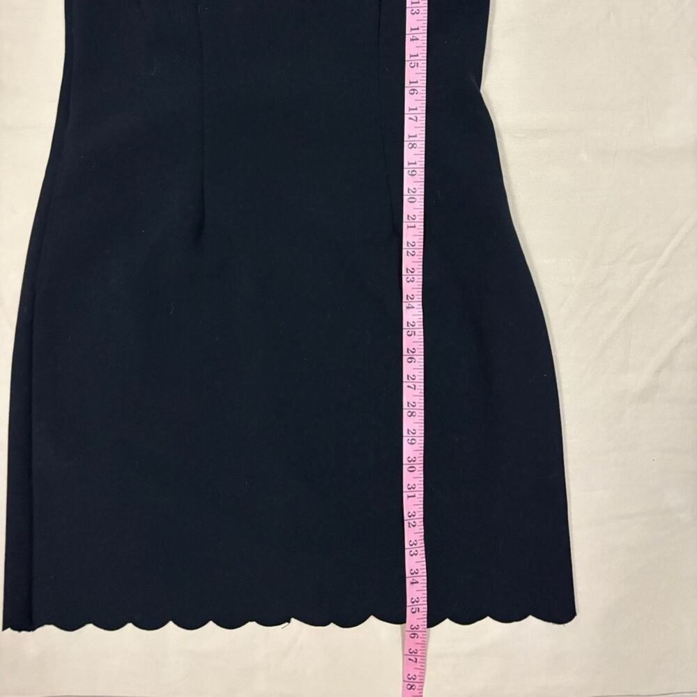 Merona Women's Black Sleeveless Sheath Dress with Scallop Hem Size Medium - Picture 3 of 5